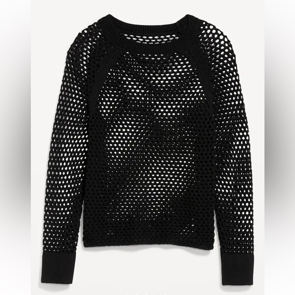 Old Navy | Black Seaside Open Knit Sweater (M)
